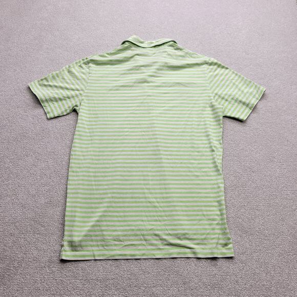 Ralph Lauren Polo Golf Shirt Men's Size Medium Green Striped Short Sleeve - Picture 2 of 5